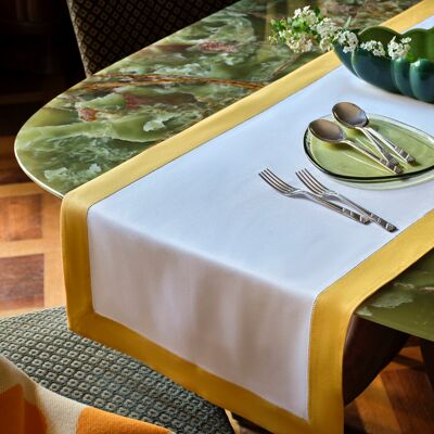 Frette Artistry Ajour Runner White/Sunrise Yellow Taglia Unica Frette Artistry Ajour Runner White/Sunrise Yellow Taglia Unica