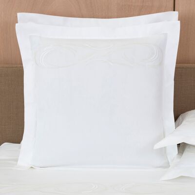 Frette Paisley Embroidery Federa Quadrata Milk Quadrato65 Frette Paisley Embroidery Federa Quadrata Milk Quadrato65