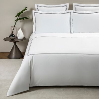 Frette Classic Copripiumino White/Ash Grey Matrimoniale Frette Classic Copripiumino White/Ash Grey Matrimoniale