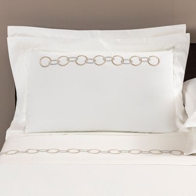 Frette Links Ricamo Federa Oxford - Biancheria Frette Links Ricamo Federa Oxford - Biancheria