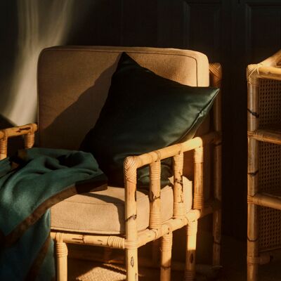 Frette Woolen Sateen Cuscino Decorativo Forest Green Quadrato50 Frette Woolen Sateen Cuscino Decorativo Forest Green Quadrato50