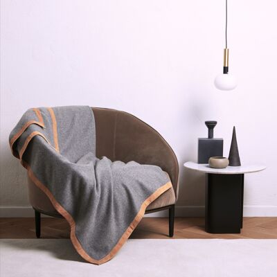 Frette Coperta in cashmere Grigio/Camel Taglia Unica Frette Coperta in cashmere Grigio/Camel Taglia Unica