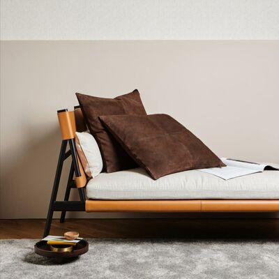 Frette Suede Cuscino Decorativo Dark Brown Quadrato65 Frette Suede Cuscino Decorativo Dark Brown Quadrato65