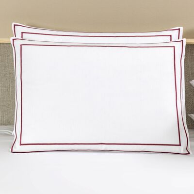 Frette Portrait Set Federe Bianco/Rosso Oxford Frette Portrait Set Federe Bianco/Rosso Oxford