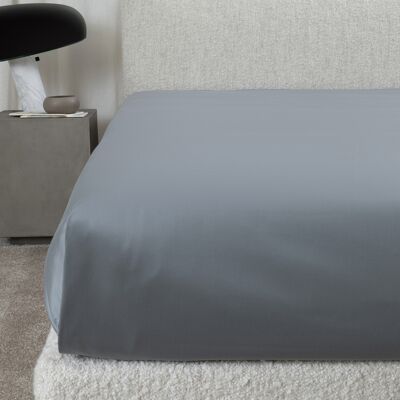 Frette Yarn Dyed Cotton Sateen Lenzuolo sotto Metallic Azure/Milk Matrimoniale Frette Yarn Dyed Cotton Sateen Lenzuolo sotto Metallic Azure/Milk Matrimoniale
