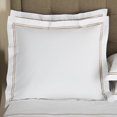 Frette Classic Federa quadrata Bianco/Kaki Quadrato80 Frette Classic Federa quadrata Bianco/Kaki Quadrato80