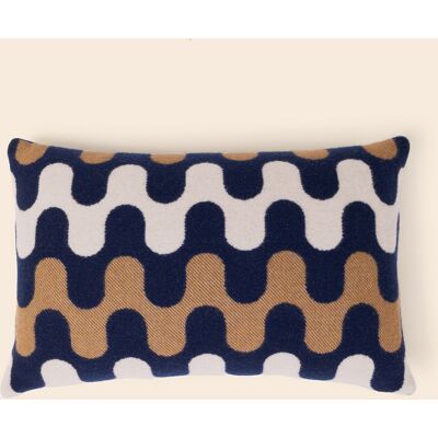 Frette Modernism Cuscino Decorativo 001 Blue/Tan Boudoir Frette Modernism Cuscino Decorativo 001 Blue/Tan Boudoir