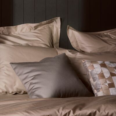Frette Woolen Sateen Cuscino Decorativo Taupe Quadrato50 Frette Woolen Sateen Cuscino Decorativo Taupe Quadrato50