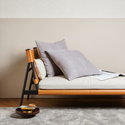 Frette Suede Cuscino Decorativo Slate Grey Quadrato65 Frette Suede Cuscino Decorativo Slate Grey Quadrato65