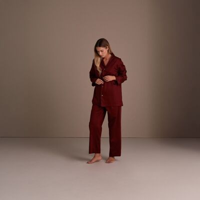 Frette Suite Sateen Pigiama Burgundy/Blue M Frette Suite Sateen Pigiama Burgundy/Blue M