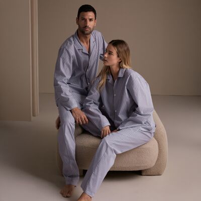 Frette Passage Poplin Pigiama Blu S Frette Passage Poplin Pigiama Blu S