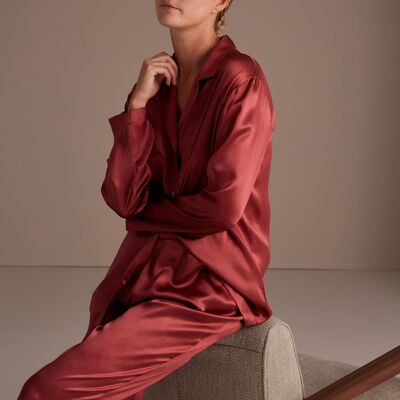 Frette Sanctuary Silk Pigiama - Donna Burgundy M Frette Sanctuary Silk Pigiama - Donna Burgundy M