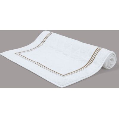 Frette Triplo Bourdon Tappetto Bianco/Camel Tappeto Frette Triplo Bourdon Tappetto Bianco/Camel Tappeto