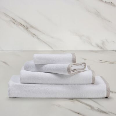 Asciugamano Ospite Frette Light Terry e Crepe di Lino - Asciugamano Asciugamano Ospite Frette Light Terry e Crepe di Lino - Asciugamano