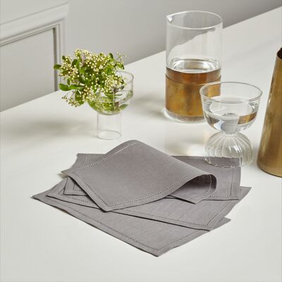Frette Convivium Set Tovaglioli Mid Grey Misura Unica Frette Convivium Set Tovaglioli Mid Grey Misura Unica