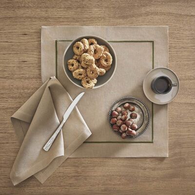 Frette Define Set da tavola Tan/Forest Green Taglia Unica Frette Define Set da tavola Tan/Forest Green Taglia Unica