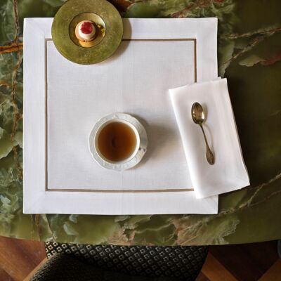 Frette Define Set da tavola White/Tan Taglia Unica Frette Define Set da tavola White/Tan Taglia Unica