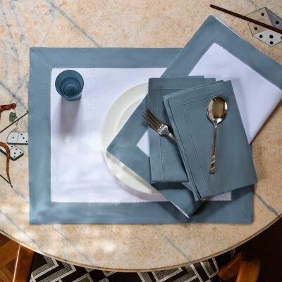 Frette Artistry Ajour Set da tavola White/Acquamarina Taglia Unica Frette Artistry Ajour Set da tavola White/Acquamarina Taglia Unica