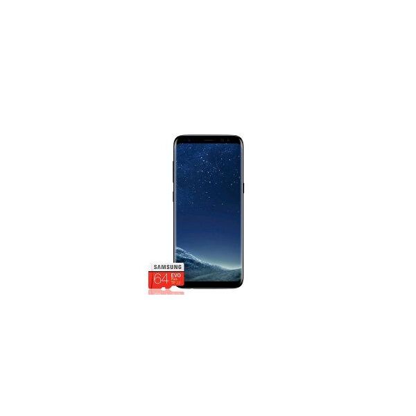 samsung g950f galaxy s8 5.8 octa core 64gb ram 4gb 4g lte ip68 italia + micro sd 64gb evo plus italia black