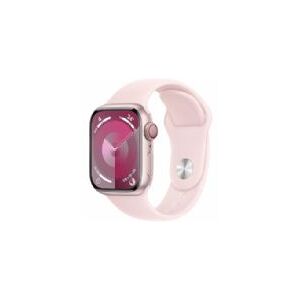 Apple Watch Seriesâ 9 Gps + Cellular 41mm Pink Aluminium Case With Light Pink Sport Band - M/l - Mrj03ql/a