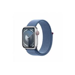 Apple Watch Seriesâ 9 Gps + Cellular 41mm Silver Aluminium Case With Winter Blue Sport Loop - Mrhx3ql/a