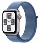 Apple Watch Se Gps + Cellular 40mm Silver Aluminium Case With Winter Blue Sport Loop - Mrgq3ql/a