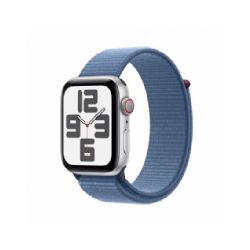 Apple Watch Se Gps + Cellular 44mm Silver Aluminium Case With Winter Blue Sport Loop - Mrhm3ql/a