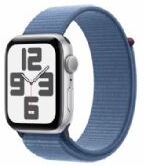 Apple Watch Se Gps 44mm Silver Aluminium Case With Winter Blue Sport Loop - Mref3ql/a