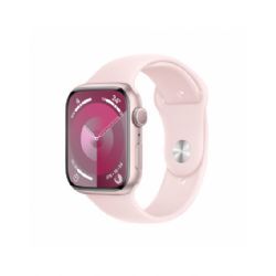 Apple Watch Series 9 Gps 45mm Pink Aluminium Case With Light Pink Sport Band - S/m - Mr9g3ql/a