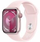 Apple Watch Seriesâ 9 Gps + Cellular 41mm Pink Aluminium Case With Light Pink Sport Band - M/l - Mrj03ql/a