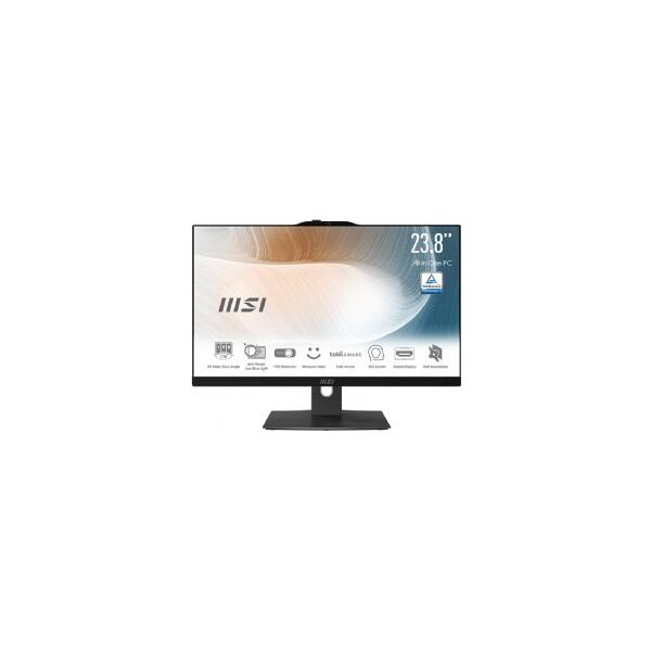 msi modern am242p 12m all-in-one-pc 60cm (23,8) intel core i7-1260p, 16gb ram, 512gb ssd, full hd, win11 pro, schwarz - 00ae0711-070