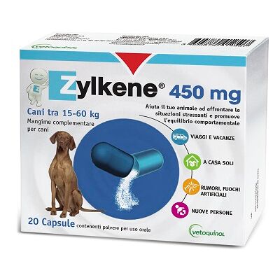 VETOQUINOL ITALIA Srl Zylkene Cani Grossa Taglia 15-60kg 20 Capsule Da 450 Mg VETOQUINOL ITALIA Srl Zylkene Cani Grossa Taglia 15-60kg 20 Capsule Da 450 Mg