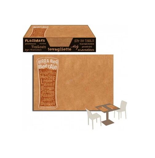 Tovaglietta 33x44 Carta Kraft Avana Packservice Rustico Beer 750 Pezzi