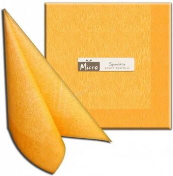 Tovaglioli 40x40 Spunlace Packservice Micro Textù Giallo 800 Pezzi