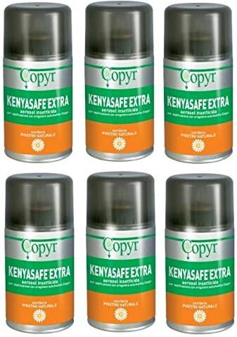 insetticida mosche e zanzare copyr kenyasafe extra 250ml x 6 pezzi