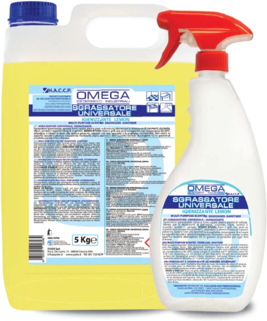 Sydex Sgrassatore Igienizzante Universale Sydex Omega Lemon 5kg x 4 Pezzi