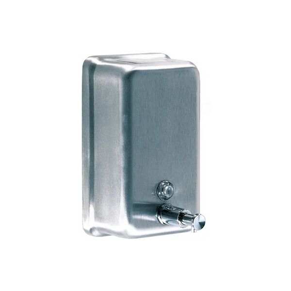 dispenser sapone liquido push a rabbocco in acciaio inox mediclinics - acciaio inox lucido