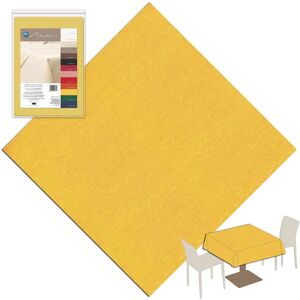 Tovaglia 150x150 in Poliestere Lavabile Packservice Monolin Giallo 12 Pezzi