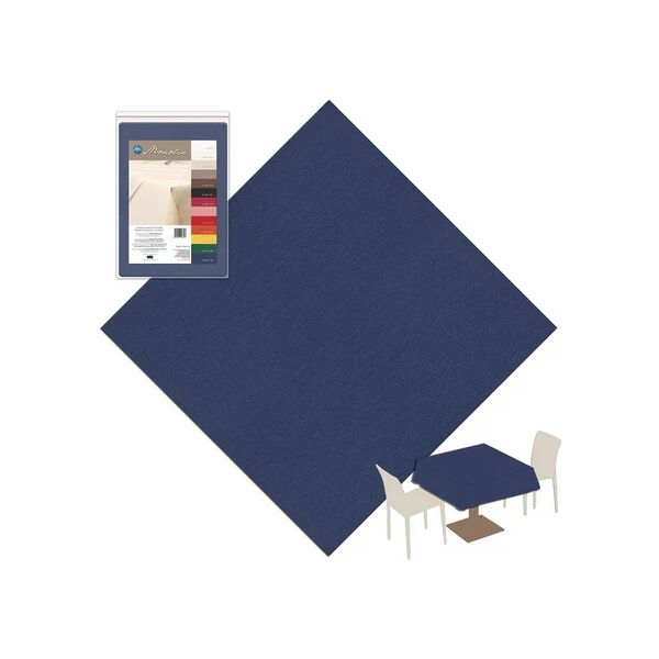 tovaglia 150x150 in poliestere lavabile packservice monolin blue 12 pezzi