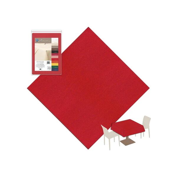 tovaglia 150x150 in poliestere lavabile packservice monolin rosso 12 pezzi