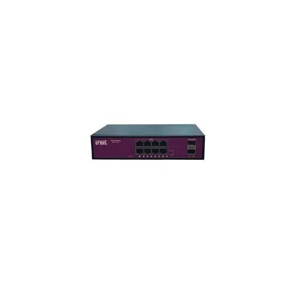 urmet switch 8 porte poe 10/100/1000 + 2 uplink sfp serie backbone  3000/452