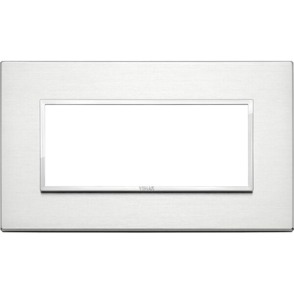 vimar placca 5m bs alluminio brillante  21649.01