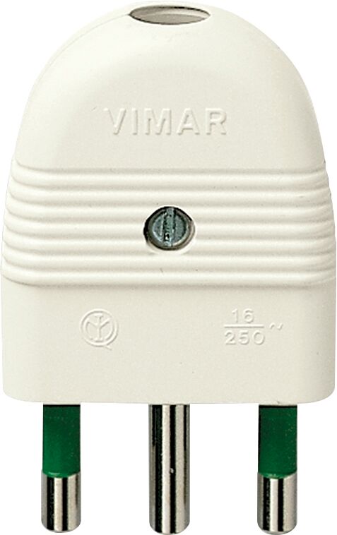 Vimar Spina 2P+T 16A Assiale Bianco  01026.B