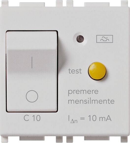 Vimar Interruttore Mtdiff.1P+N C10 10Ma Silver  14411.10.SL