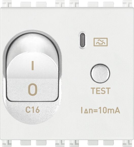 Vimar Interruttore Mtdiff.1P+N C16 10Ma Bianco  19411.16.B