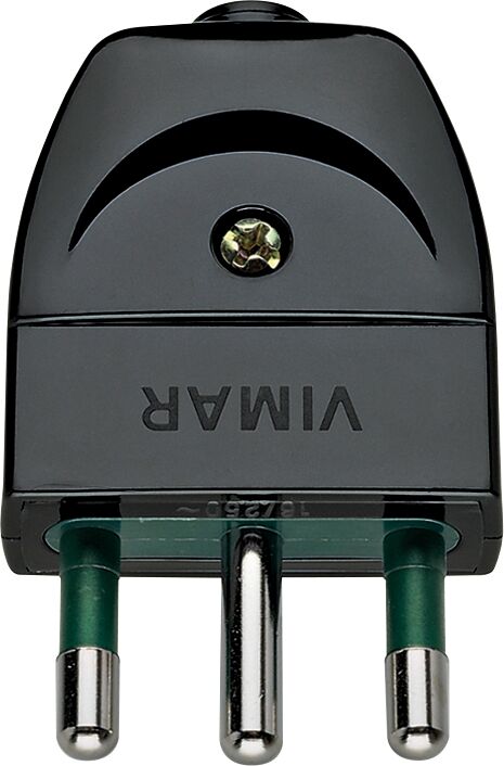 Vimar Spina 2P+T 16A S17 Assiale Nero  00202