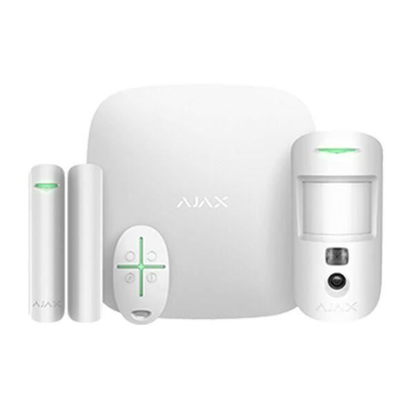 ajax kit sistema di sicurezza bianco  starterkit cam plus 38174 ajhub2kcp hub2kcp