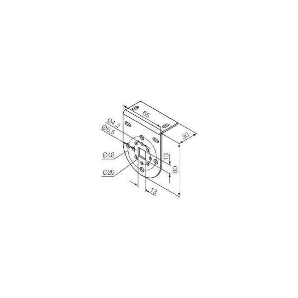 nice supporto bianco con 4 fori svasati  525.10075 525.10075r01