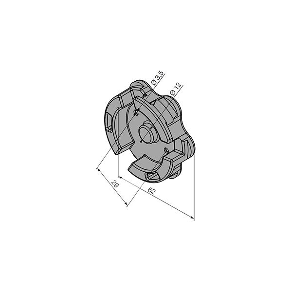 nice adattatore universale compatibile con supporti per testa a stella  523.00000