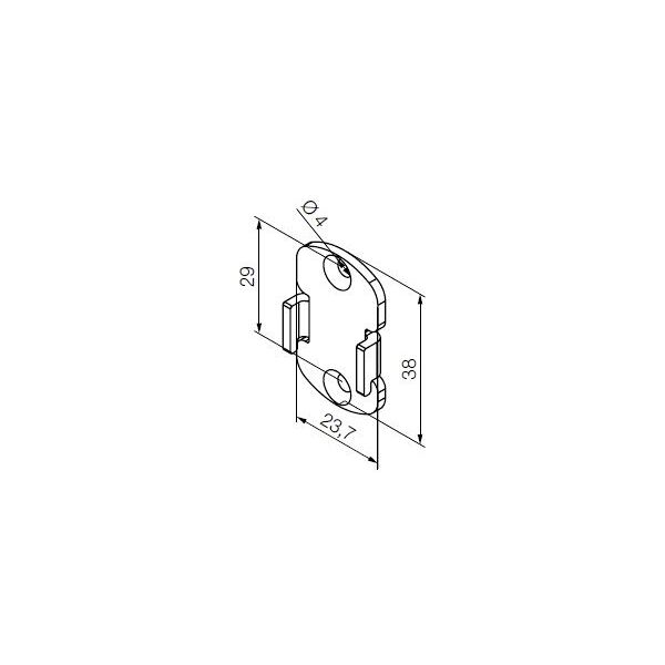 nice adattatore universale compatibile con supporti rollease skyline  523.30002